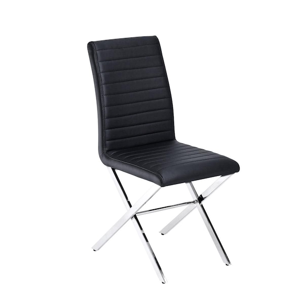 Best Master Furniture Timber Modern Black Dining Chair - Set of 2 - T18 BLACK DINING CHAIR