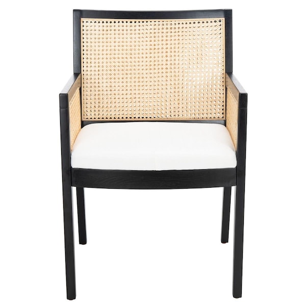 Safavieh Malik Rattan Dining Chair, Black & Natural - SFV4105A