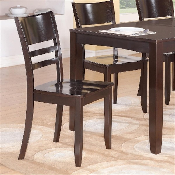 Wooden Imports Furniture LY-WC-CAP Lynfield Dining Chair with Wood Seat - Cappuccino - LYC-CAP-W