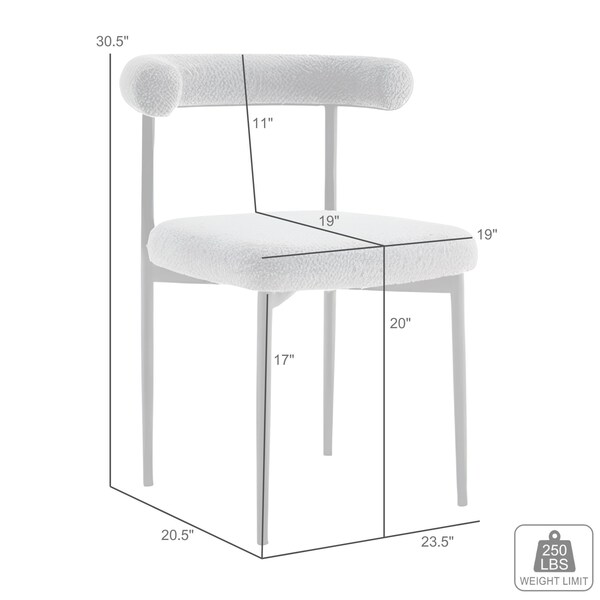 Armen Living Shannon Dining Chair with Brushed Stainless Steel and Charcoal Fabric - Set of 2 - LCSNSIBSCH