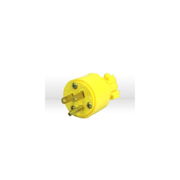 Southwire Repl Plugs, Nema 5-15P, Amps 15, Voltage 125 Vac, Yellow, Vinyl Male Plug - 5984
