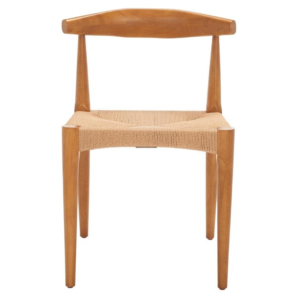 Safavieh 21.9 x 21.3 x 30.4 in. Dagney Woven Dining Chair, Walnut & Natural - DCH1008A