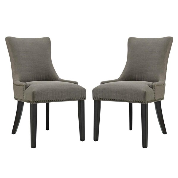 Modway Furniture 36 H x 25 W x 22 L in. Marquis Dining Side Chair Fabric, Gray, 2PK - EEI-2746-GRA-SET
