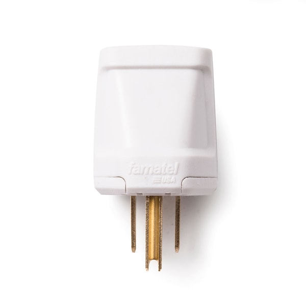 Easylife Tech 15 A 125 V Grounded Replacement Plug Straight Blade Polarized (white) - 0-1101