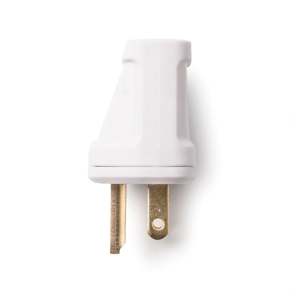 Easylife Tech 15 A 125 V Grounded Replacement Plug Straight Blade Polarized (white) - 0-1101