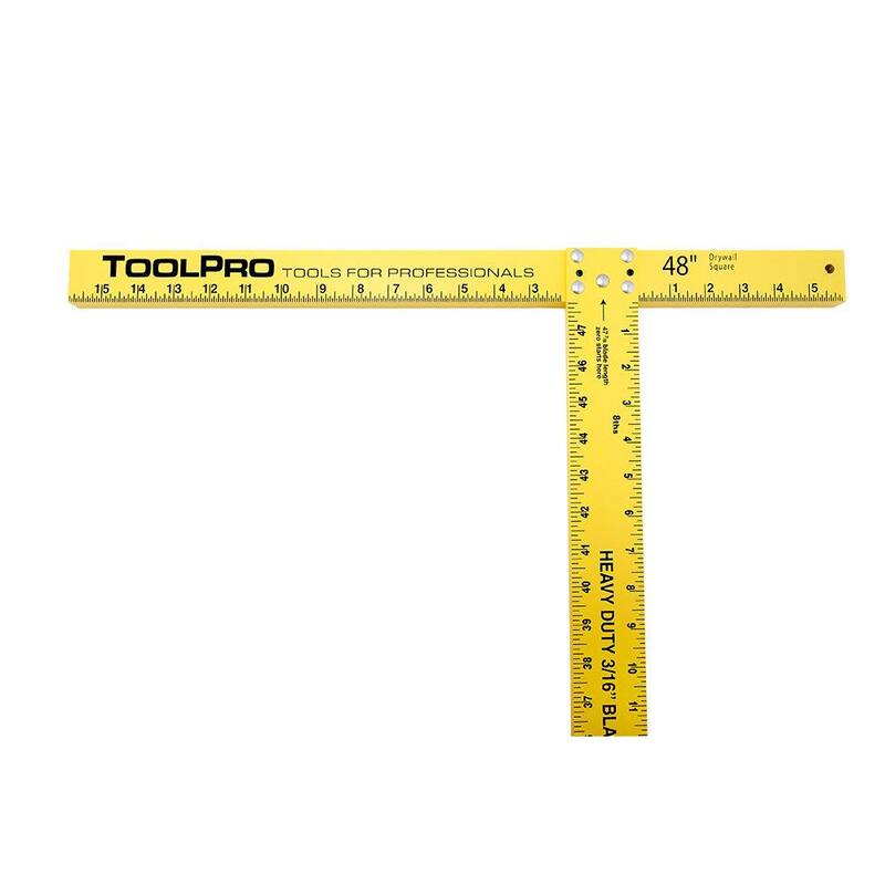 ToolPro 48 in. Heat-Treated Aluminum Drywall T-Square (2-Pack) - TP01011