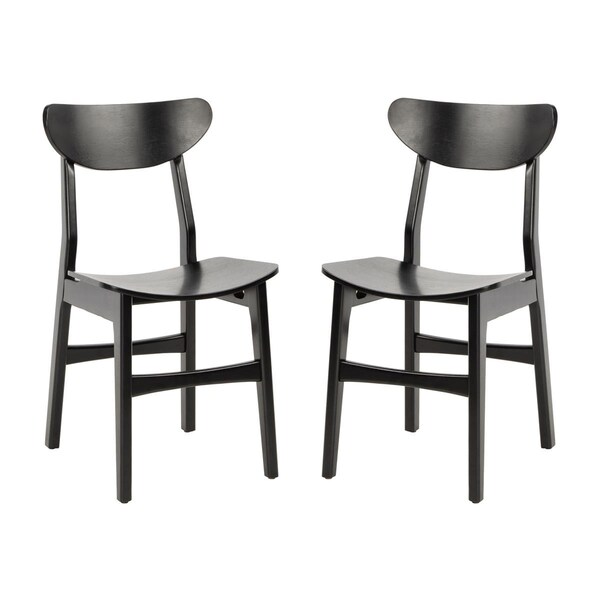 Safavieh Lucca Retro Dining Chair, Black, 2PK - DCH1001G-SET2
