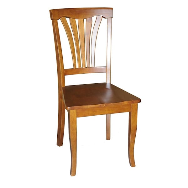 Latestluxury AVON11-WC-SABR 2 Avon Chair with Wood Seat Saddle Brown - LA586758