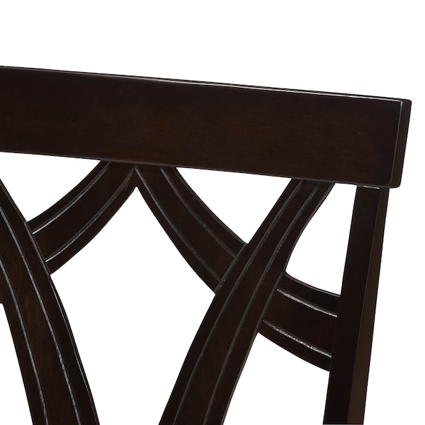 Baxton Studio Sylvia Grey Upholstered and Dark Brown Finished Dining Chair, PK2 - 142-8028