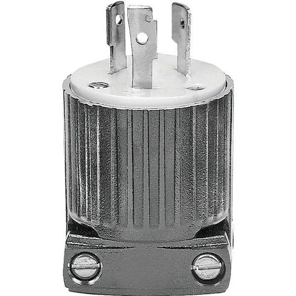 Eaton Wiring Devices Eaton Cooper Wiring Electrical Plug, 2 -Pole, 20 A, 250 V, NEMA: NEMA L6-20, Black/White - L620P