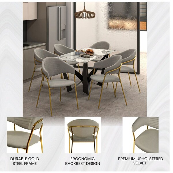 Leisuremod Bella Collection Modern Dining Chair in Light Grey - BC21LGR