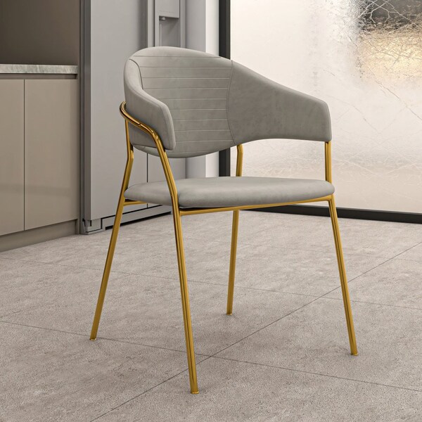 Leisuremod Bella Collection Modern Dining Chair in Light Grey - BC21LGR