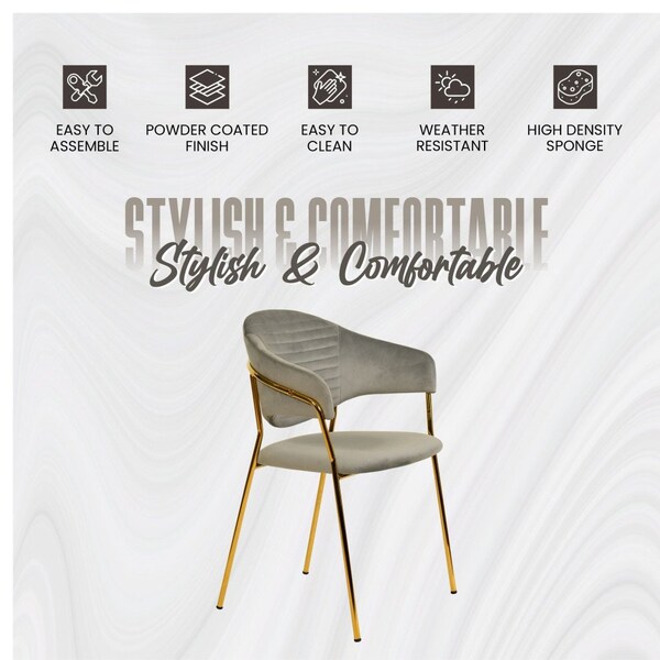 Leisuremod Bella Collection Modern Dining Chair in Light Grey - BC21LGR