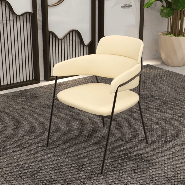 Leisuremod Axis Collection Modern Dining Chair in Beige, 4PK - AC22BG4