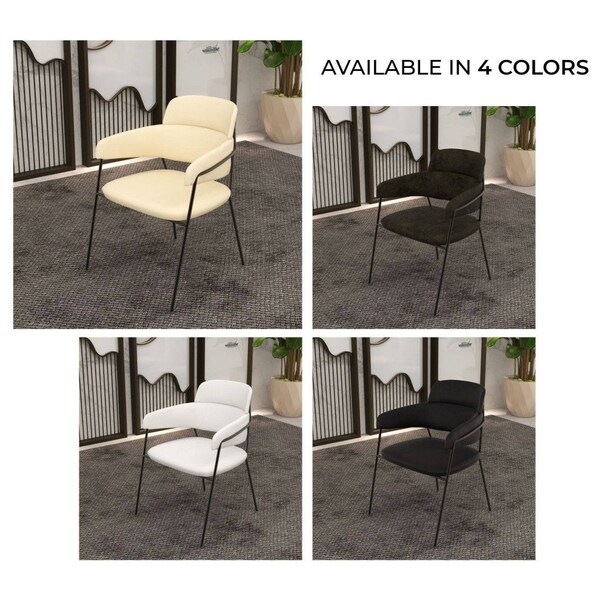 Leisuremod Axis Collection Modern Dining Chair in Beige, 4PK - AC22BG4