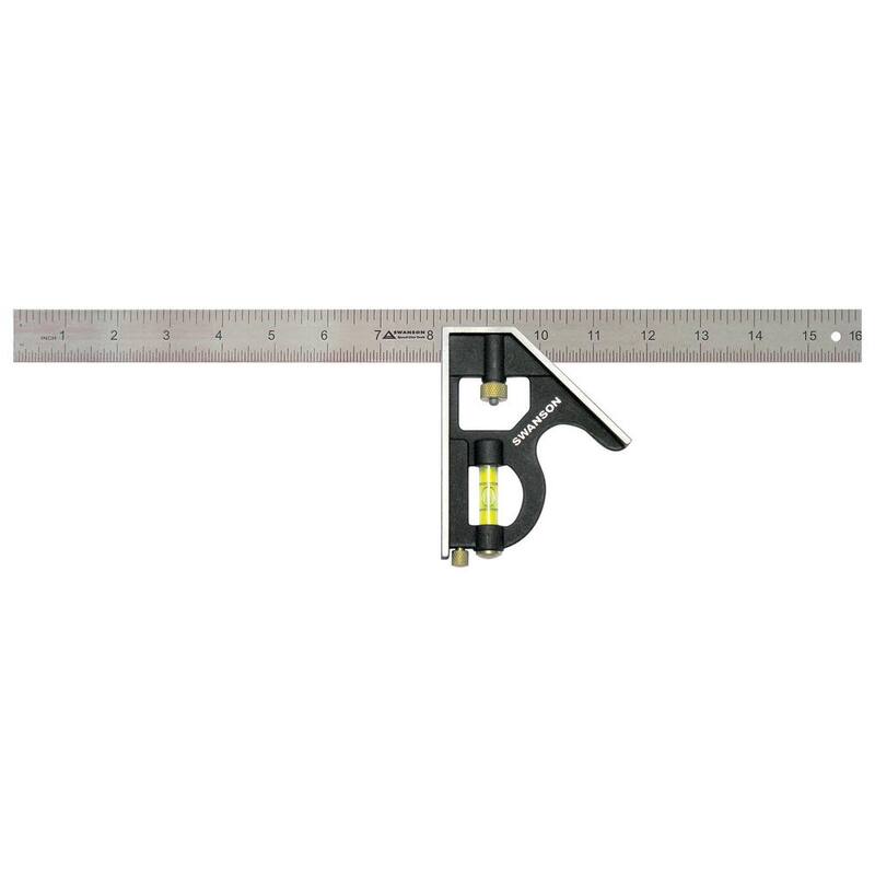 Swanson 16 in. Pro Adjustable Sliding Combination Square with Stainless Steel Blade - TC134