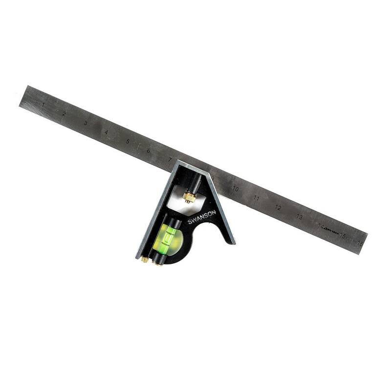 Swanson 16 in. Pro Adjustable Sliding Combination Square with Stainless Steel Blade - TC134