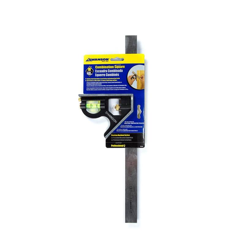 Swanson 16 in. Pro Adjustable Sliding Combination Square with Stainless Steel Blade - TC134