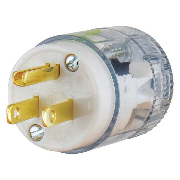 Zoro Select 3 Wire Straight Blade Plug Hospital Grade 125VAC 15A - 8266T