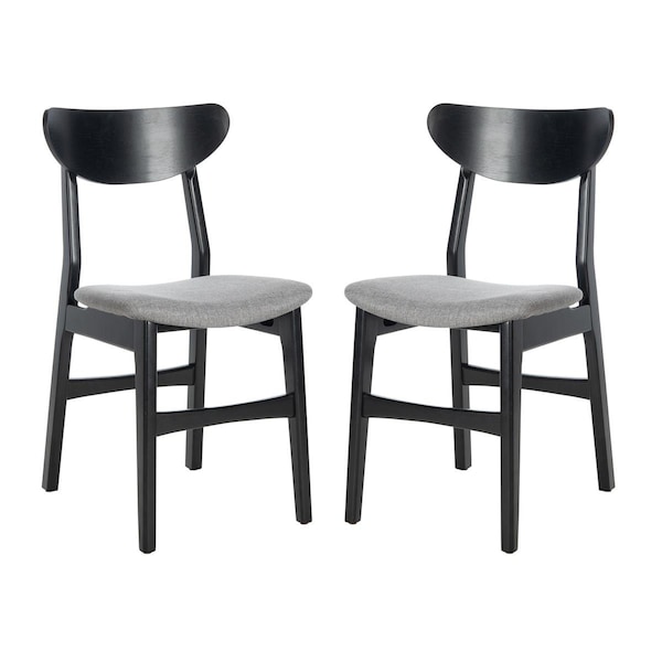 Safavieh Lucca Retro Dining Chair, Black & Grey, 2PK - DCH1001H-SET2