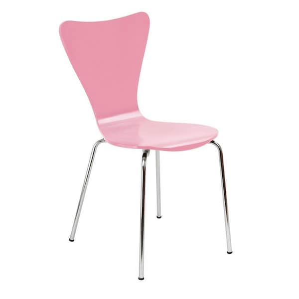 Doba-Bnt 34 x 17 in. Bent Ply Chair, Pink - SA372205