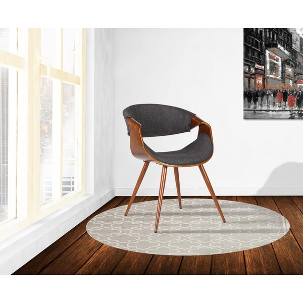 Seatsolutions Butterfly Mid-Century Dining Chair in Walnut Charcoal Fabric - SE2522283