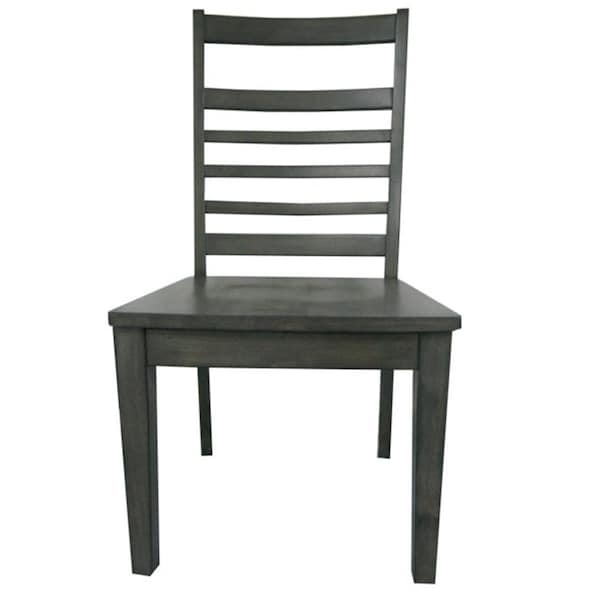 Sunset Trading Shades of Gray Large Wood Dining Chair - DLU-EL-C100-2