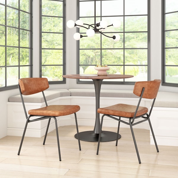 Zuo Modern Charon Dining Chair Set Of 2 Vintage Brown - 110258