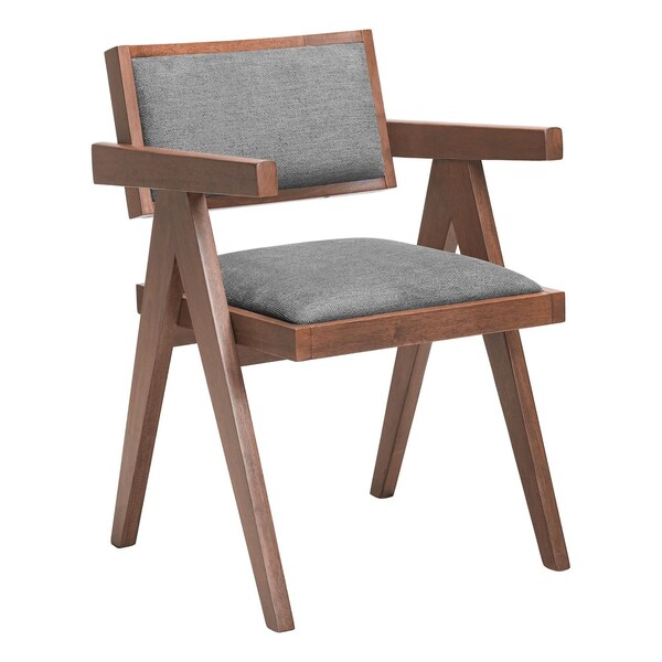 Zuo Modern Delhi Dining Chair Set Of 2 Gray & Walnut - 110396