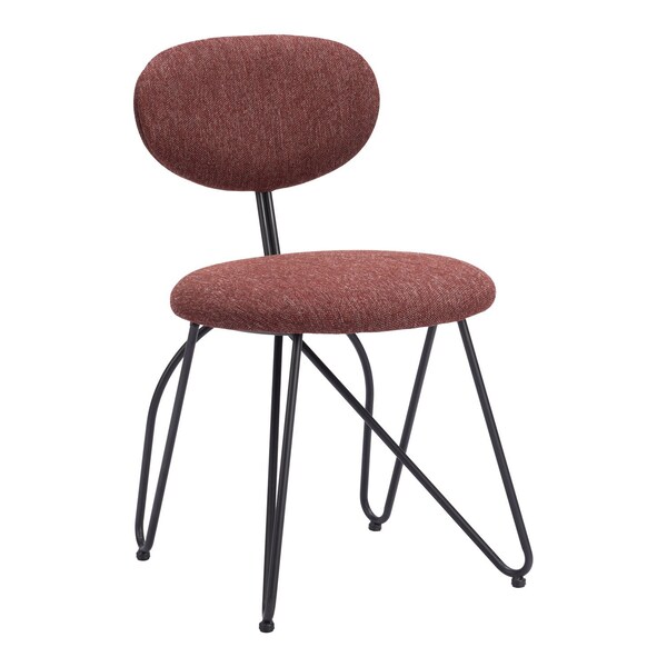 Zuo Modern Novi Dining Chair Set Of 2 Maroon Brown - 110018