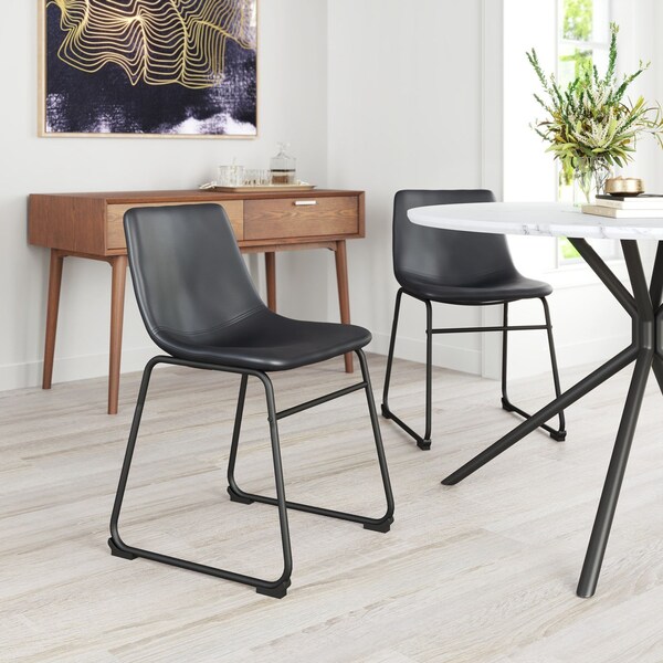 Zuo Modern Smart Dining Chair Set Of 2 Black - 109648