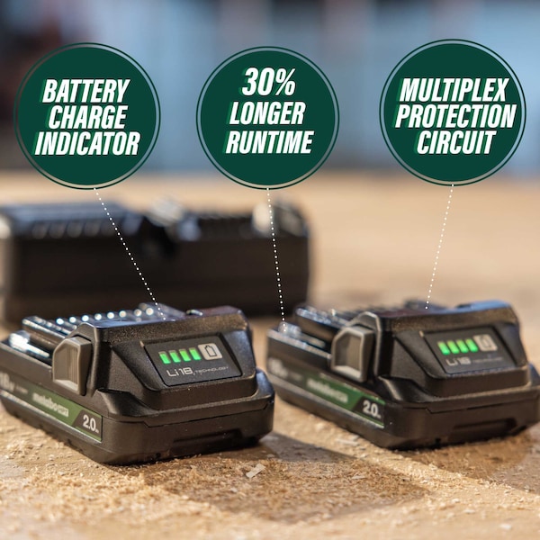 Metabo Hpt 18V MV Cordless Brushless Sub-Compact Driver Drill Kit 2 x 2.0AH - DS18DDXSM