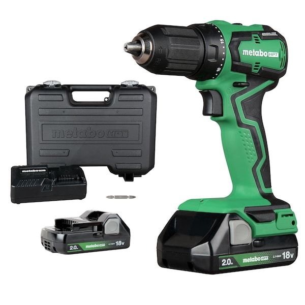 Metabo Hpt 18V MV Cordless Brushless Sub-Compact Driver Drill Kit 2 x 2.0AH - DS18DDXSM