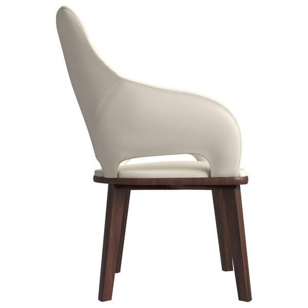 Leisuremod Vivara Collection Modern Dining Chair in Light Taupe, 2PK - VC23LTP2