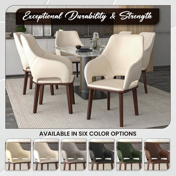 Leisuremod Vivara Collection Modern Dining Chair in Light Taupe, 2PK - VC23LTP2
