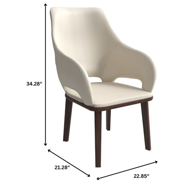 Leisuremod Vivara Collection Modern Dining Chair in Light Taupe, 2PK - VC23LTP2