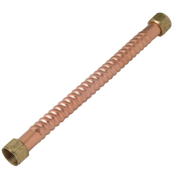 Copper Flex Homewerks 3/4 in. FIP X 3/4 in. D FIP 12 in. Copper Water Heater Supply Connector - 7211-12-34FIP