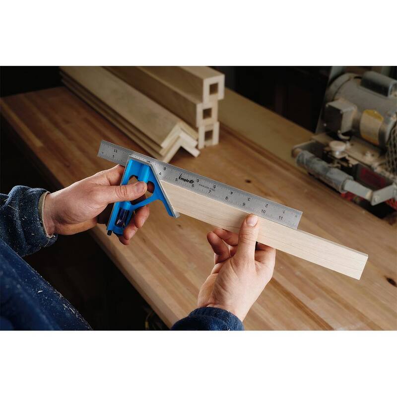 Empire 7 in. Laser Etched Aluminum Rafter Square with 12 in. Combination Square (2-Piece) - e2994-E250