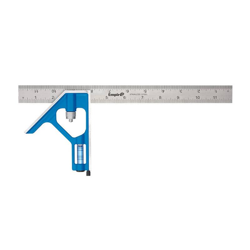 Empire 7 in. Laser Etched Aluminum Rafter Square with 12 in. Combination Square (2-Piece) - e2994-E250