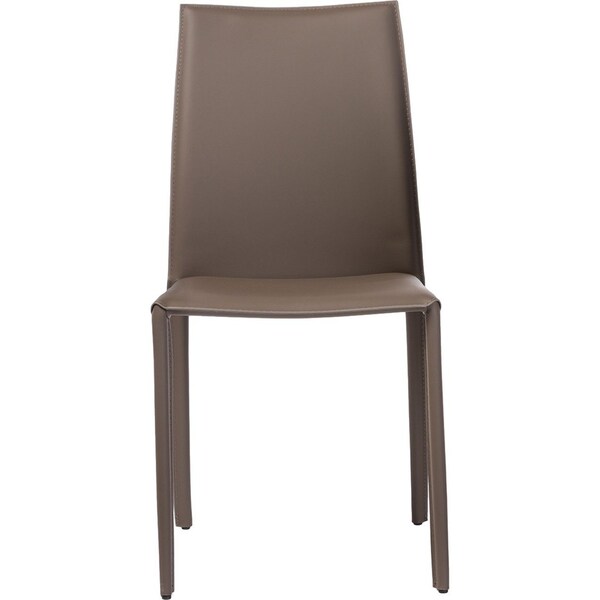 Baxton Studio Rockford Taupe Bonded Leather Upholstered Dining Chair, PK2 - 119-6659
