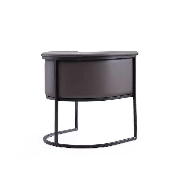Manhattan Comfort Cosmopolitan Dining Chair in Pebble and Black Set of 2 - 2-DC044-PE