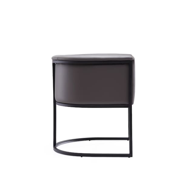 Manhattan Comfort Cosmopolitan Dining Chair in Pebble and Black Set of 2 - 2-DC044-PE