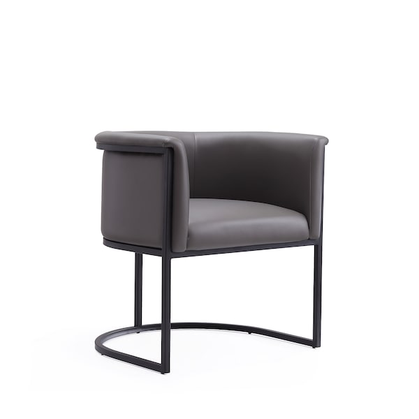Manhattan Comfort Cosmopolitan Dining Chair in Pebble and Black Set of 2 - 2-DC044-PE