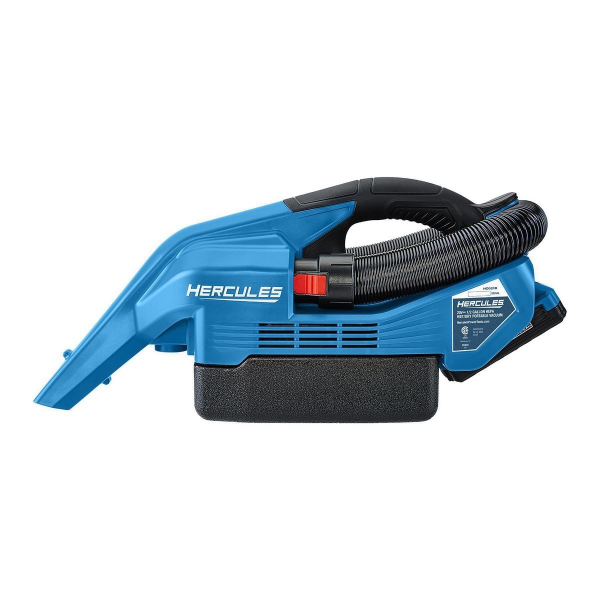 Hercules 20V Aspiradora Portátil Inalámbrica Húmeda/Seca de 1/2 Galón - Solo Herramienta - 56828