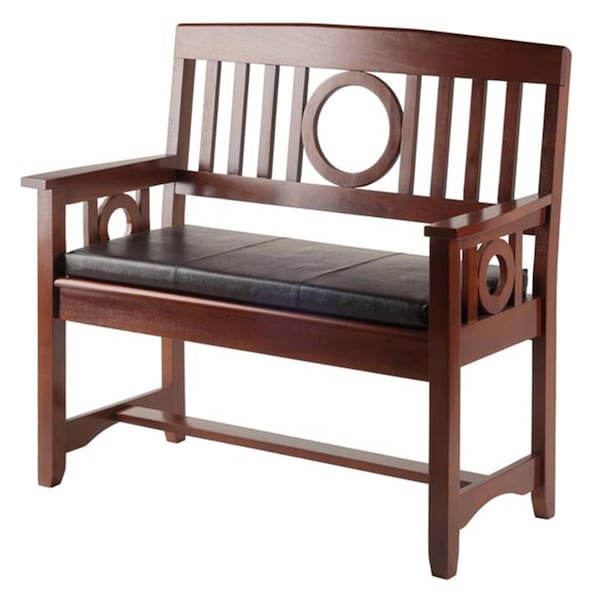 Winsome Trading Renaissance Key Hole Back Chairs Set, Walnut, 2PK - 94208