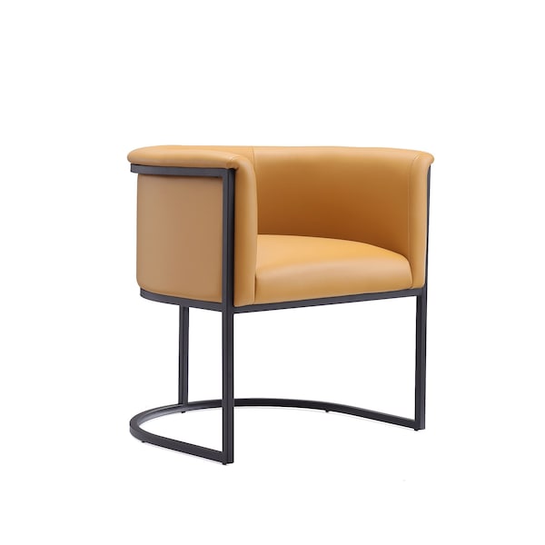 Manhattan Comfort Cosmopolitan Dining Chair in Saddle and Black - DC044-SA