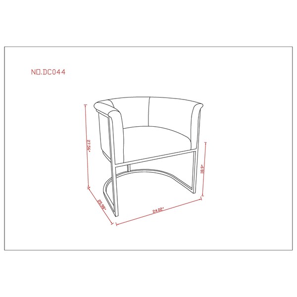 Manhattan Comfort Cosmopolitan Dining Chair in Saddle and Black - DC044-SA