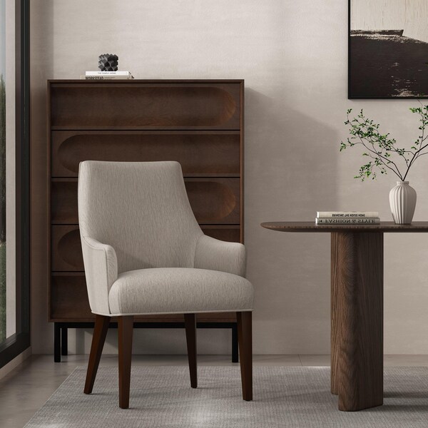 Manhattan Comfort Beever Dining Armchair in Taupe - DC103AR-TP