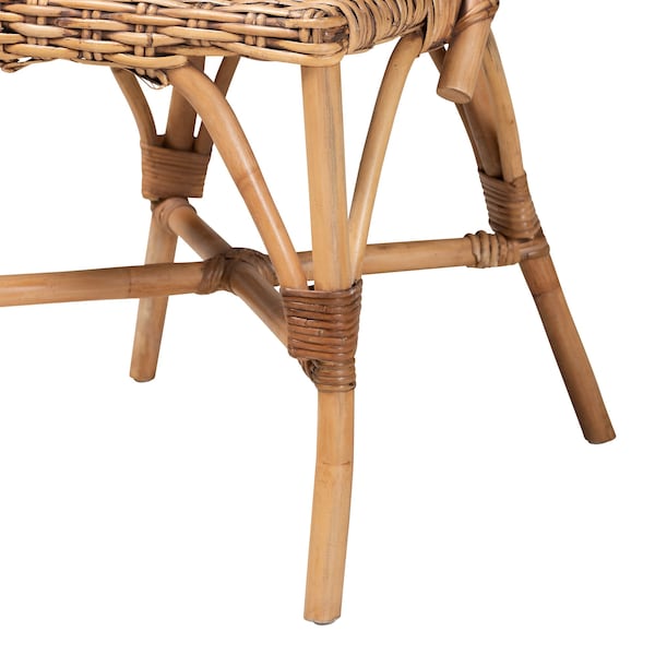 Baxton Studio Neola Modern Bohemian Natural Rattan 2Piece Dining Chair Set, PR - 217-2PC-12737-ZORO