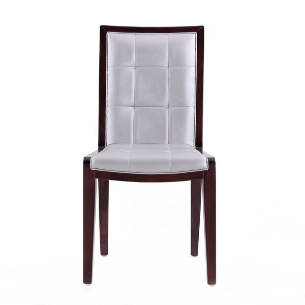 Manhattan Comfort Executor Dining Chairs (Set of Two) in Silver and Walnut - DC003-SV